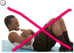 The lumbar spine is not meant to greatly twist and flex, and the disks in the back are harmed by those movements. Sit ups, crunches, leg lifts and the like are completely counterproductive to your goal of becoming a better athlete.
